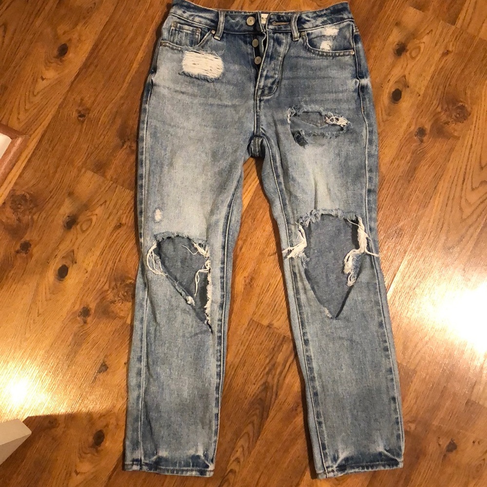 PacSun denim ripped mom jeans